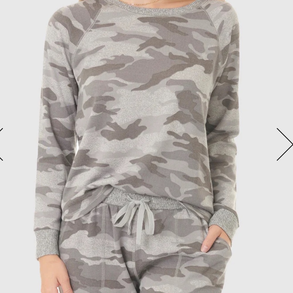 Splendid Smokey Camo Hacci Long Sleeve PJ Set New with tags